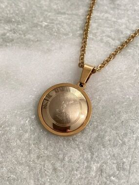 YSL Vintage Cuff Link Charm Necklace Upcycled